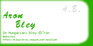 aron bley business card